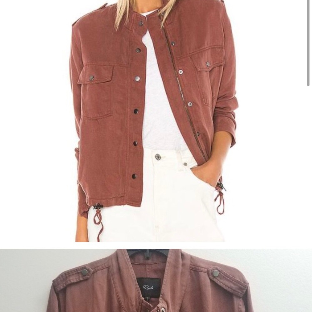 Rails Collins Military Jacket Burgundy Red Large